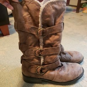 Roxy Lined Leather Boots